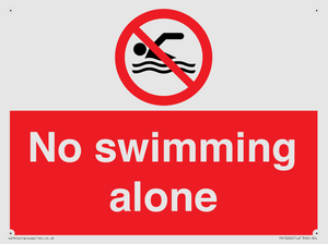 No swimming alone